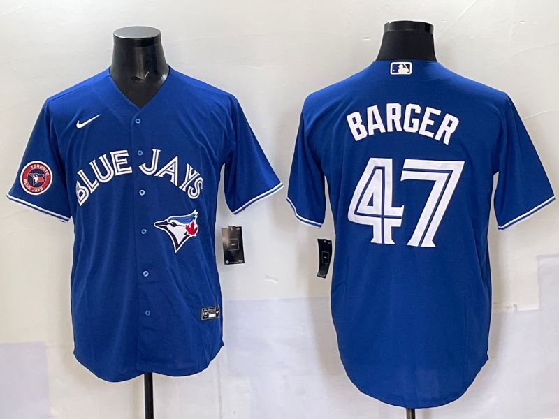 Men Toronto Blue Jays #47 Barger Blue Game 2025 Nike MLB Jersey style 006->toronto blue jays->MLB Jersey